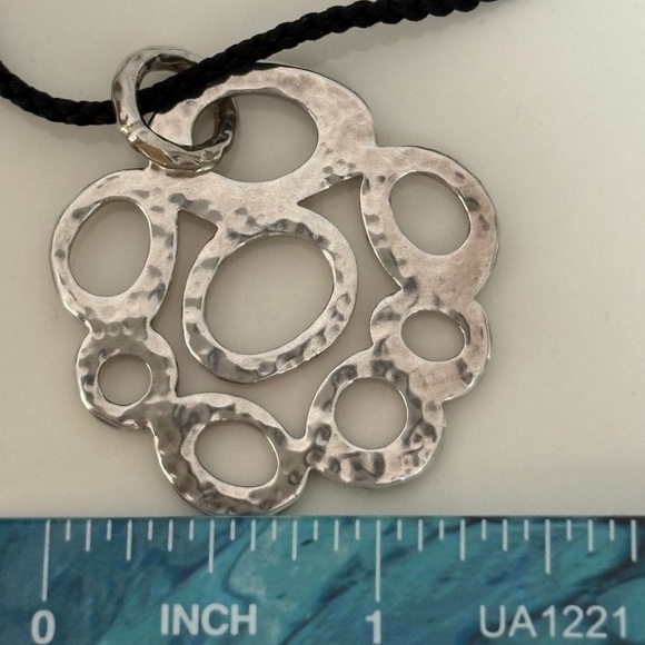 Ippolita Sterling silver 925 pendant & clasp with black silk braided cord. - Picture 7 of 10